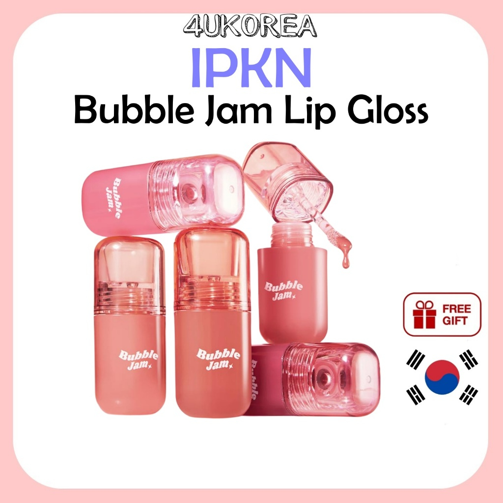IPKN Bubble Jam Lip Gloss 4.5g – 5 สี / K-BEAUTY