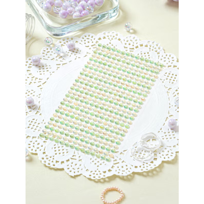 Daiso Korea New Deco Gem Round Sticker 5mm Top Loader Deco