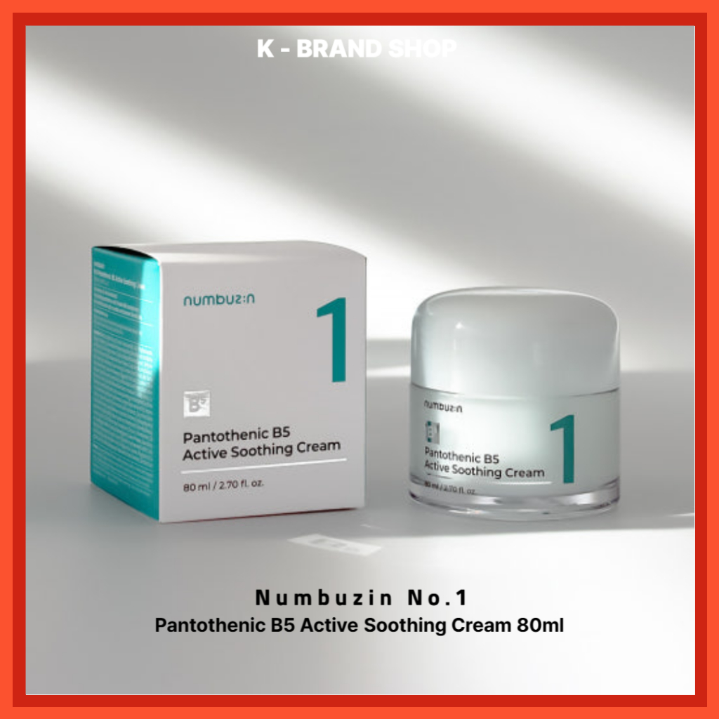 Numbuzin No.1 Pantothenic B5 Active Soothing Cream 80ml Hydrating Calming Moisturizer