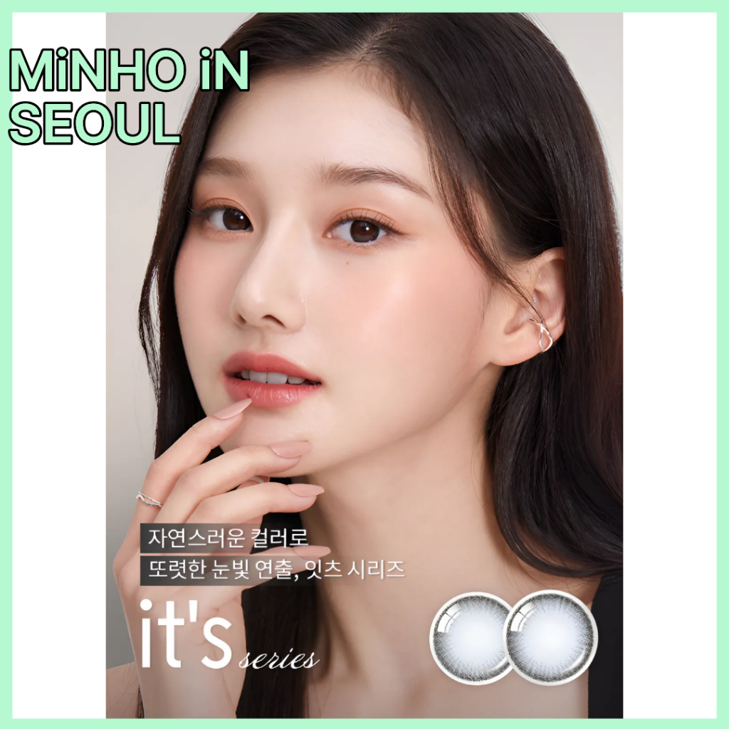 OLENS Its Black Month – 1 สี  | คอนแทคเลนส์สีขนาด 13.1 มม. สีดํารายเดือน K-Beauty 2p 1 กล่อง