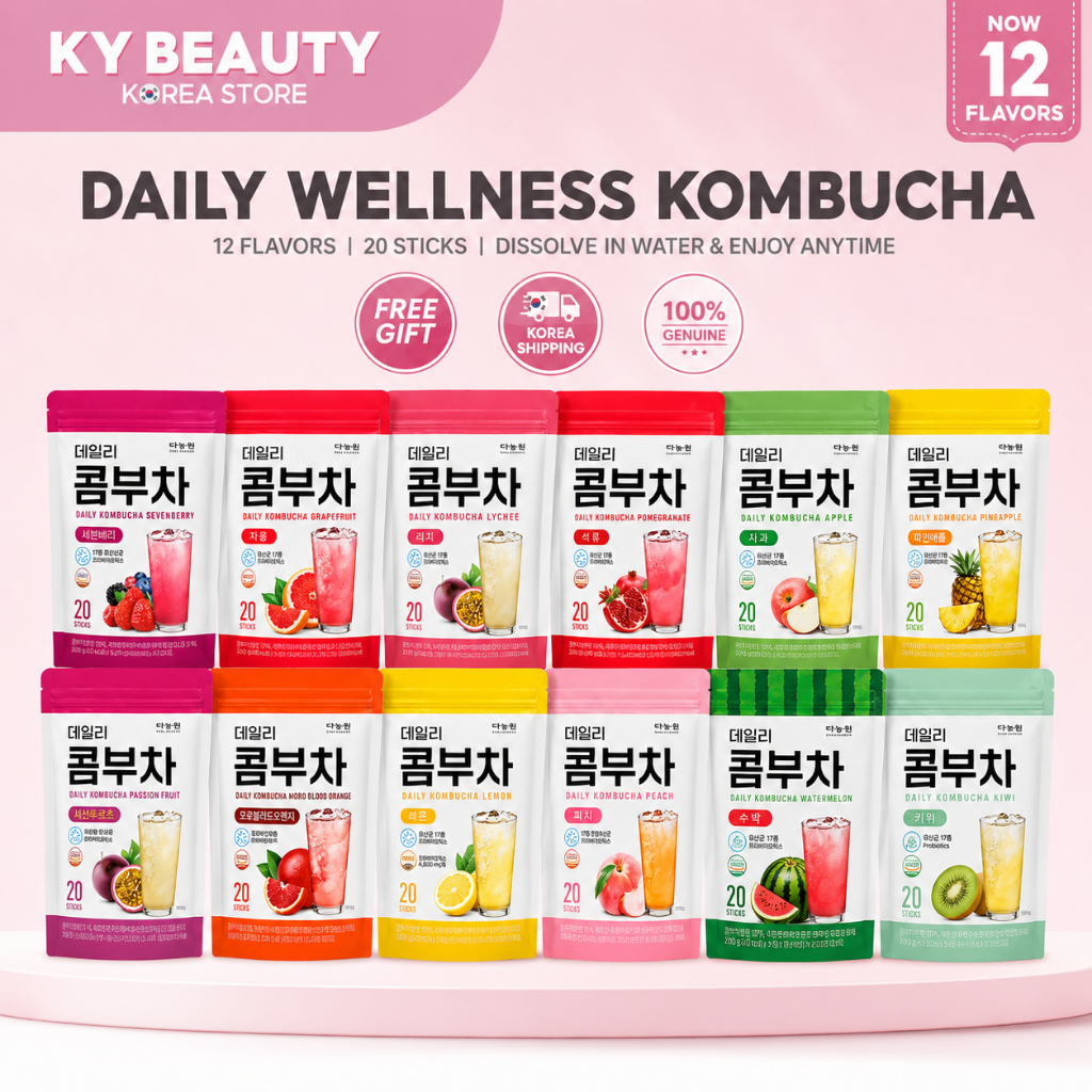Danongwon Daily Kombucha 1papg(20 แท่ง) | เครื่องดื่ม คอมบูชาสําเร็จรูปเกาหลีคละรส