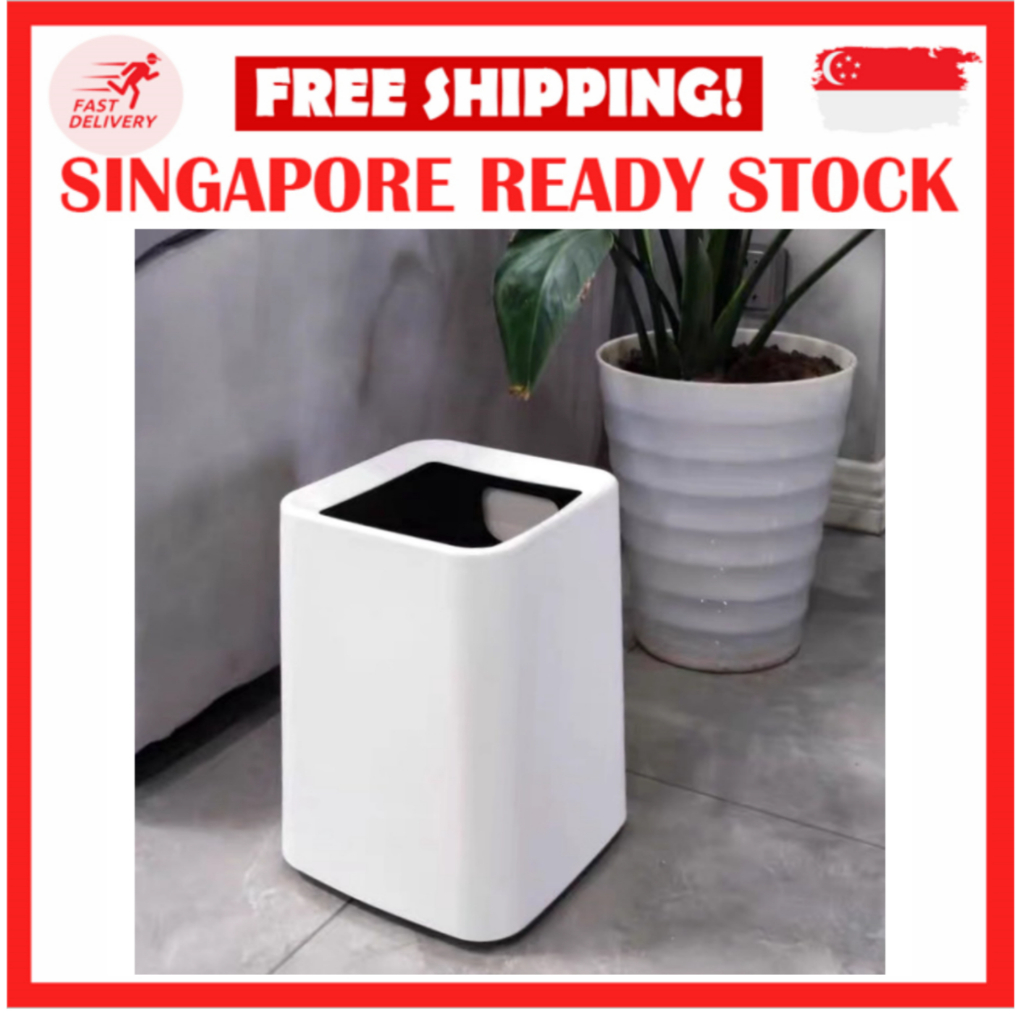 TRASH BIN DOUBLE LAYER RECTANGULAR WASTE BIN RECTANGLE TRASH CAN DUSTBIN BEDROOM LIVING ROOM KITCHEN