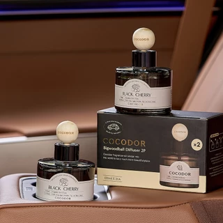 COCODOR น้ำหอมปรับอากาศในรถแบบลูกบอลไม้ขนาดใหญ่ 130 มล. / แพ็ค 2 ชิ้น