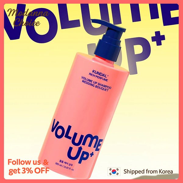 KUNDAL Volume Up Shampoo Wedding Bouquet 385ml Hair Volume Care แชมพูทําความสะอาดน้ําหนักเบาเกาหลี