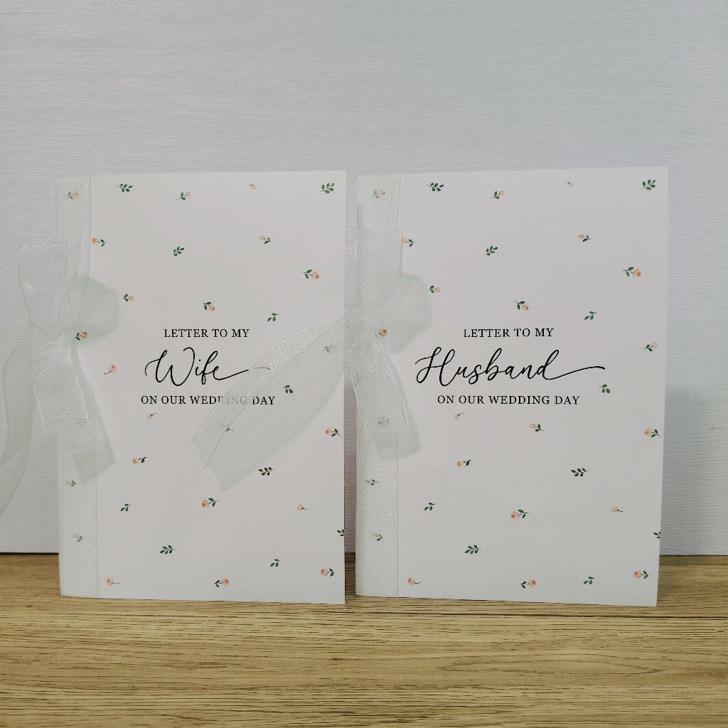 (Scocal SG) หนังสือคําศัพท์งานแต่งงาน/หนังสือ/His Her Vows Card Minimalist / Galaxy / ดอกไม้ตัวอักษร