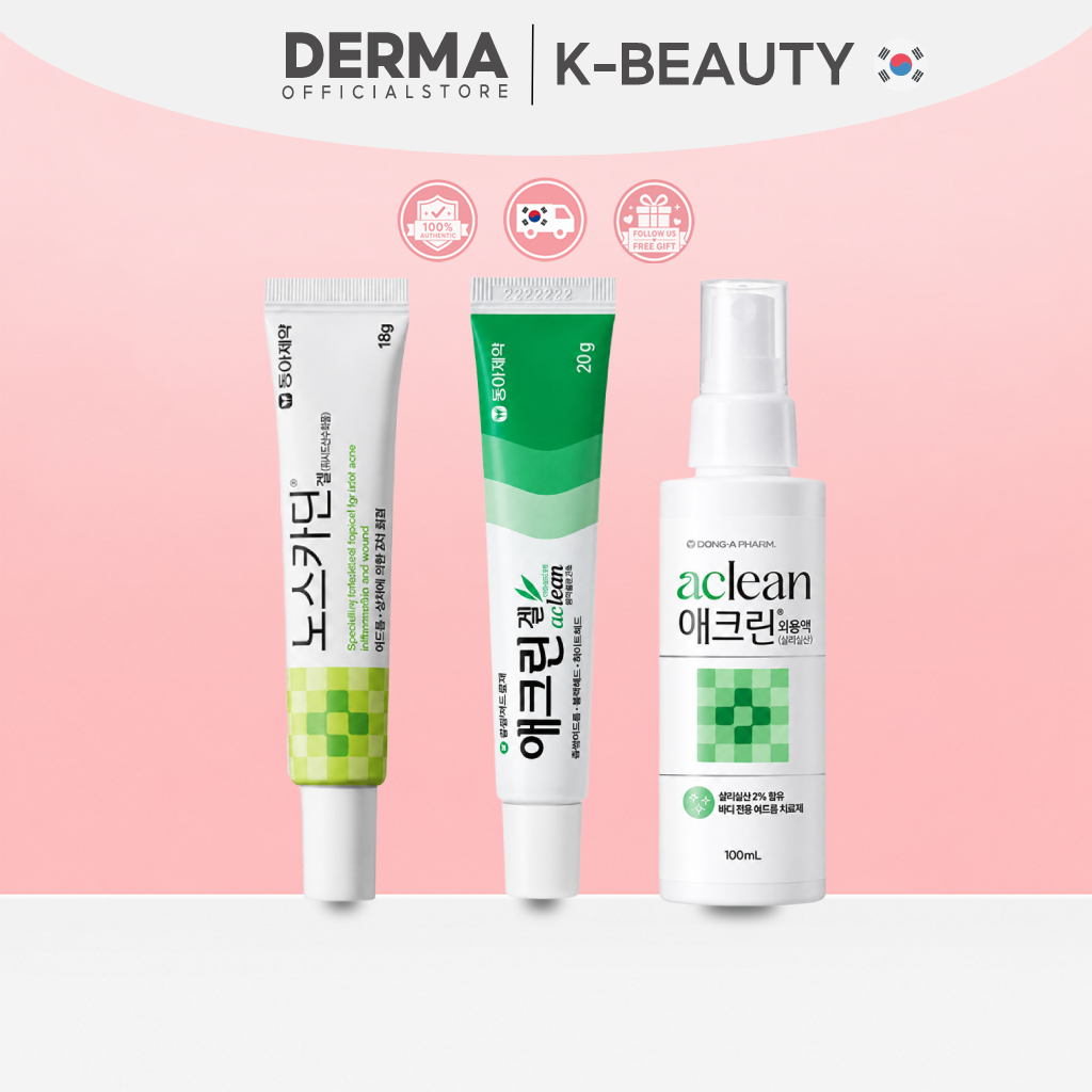 DONG-A PHARM Aclean Gel 20g/Noscardin Gel 18g/Aclean Body Spray 100ML