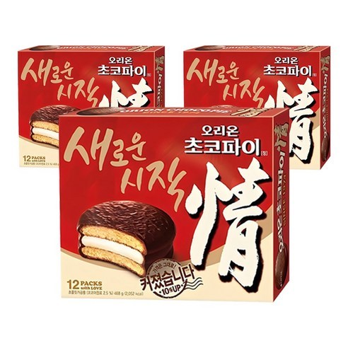 Orion Choco Pie 468g ชุด 3 แพ็ค | ขนมเกาหลี | อาหารว่างครอบครัวและสํานักงาน | สุดยอดขนมหวาน
