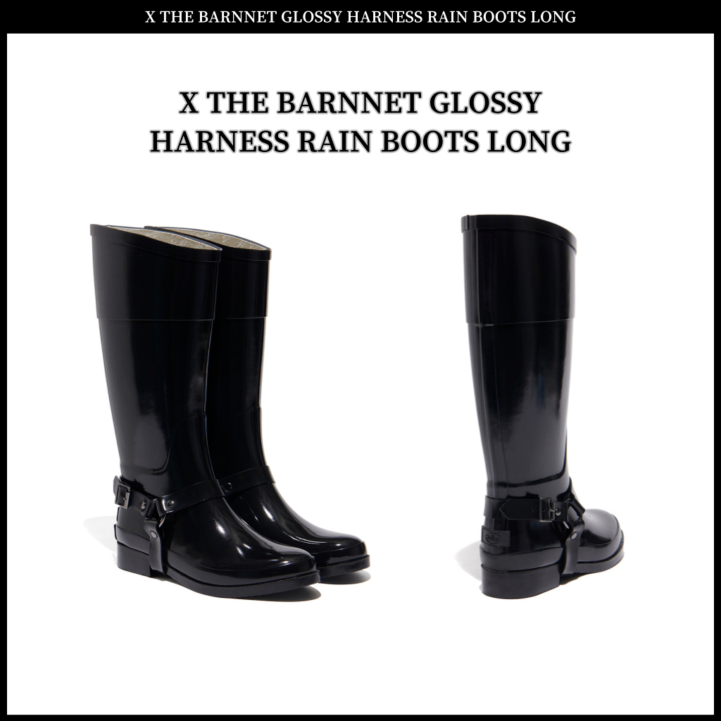 X THE BARNNET GLOSSY HARNESS RAIN BOOTS ยาว