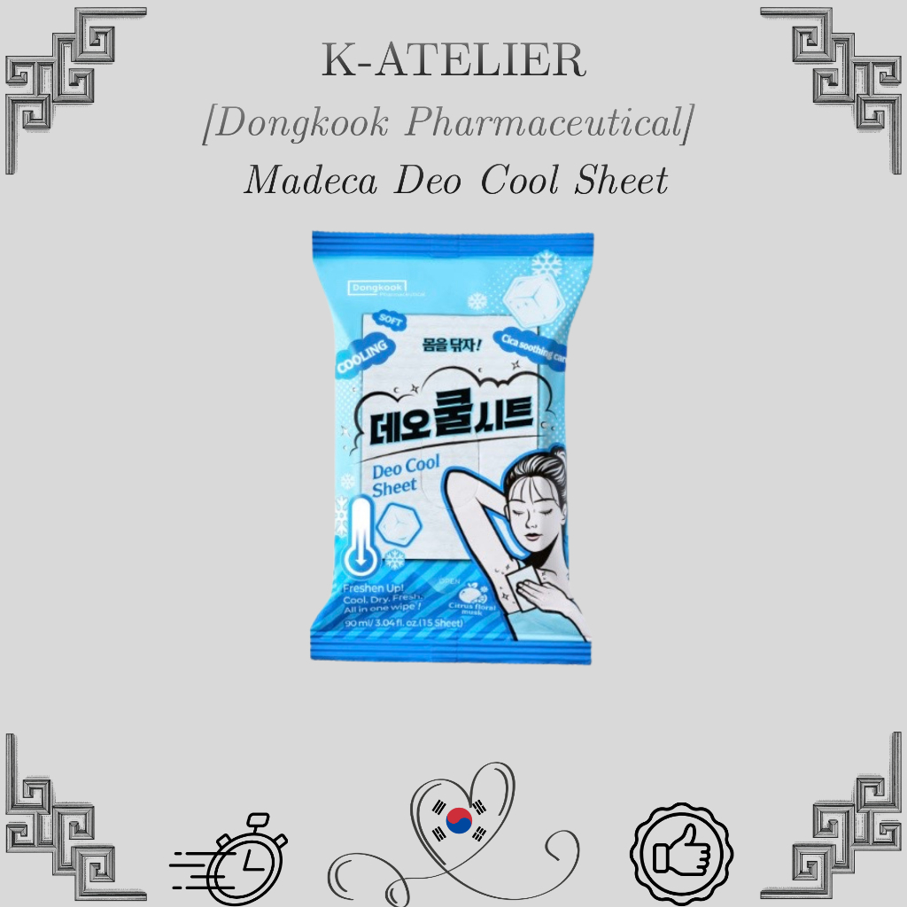 [Dongkook Pharmaceutical] Madeca Deo Cool Sheet Citrus Floral 15 Sheets Body Wipes by K-Atelier