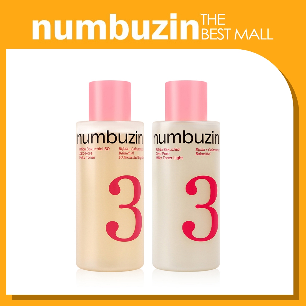 [NUMBUZIN] No.3 Super Glowing Essence Toner / No.3 Bifida Bakuchiol Zero Pore Milky Toner 200ml ตัวเลือกเวอร์ชั่นเก่าและใหม่