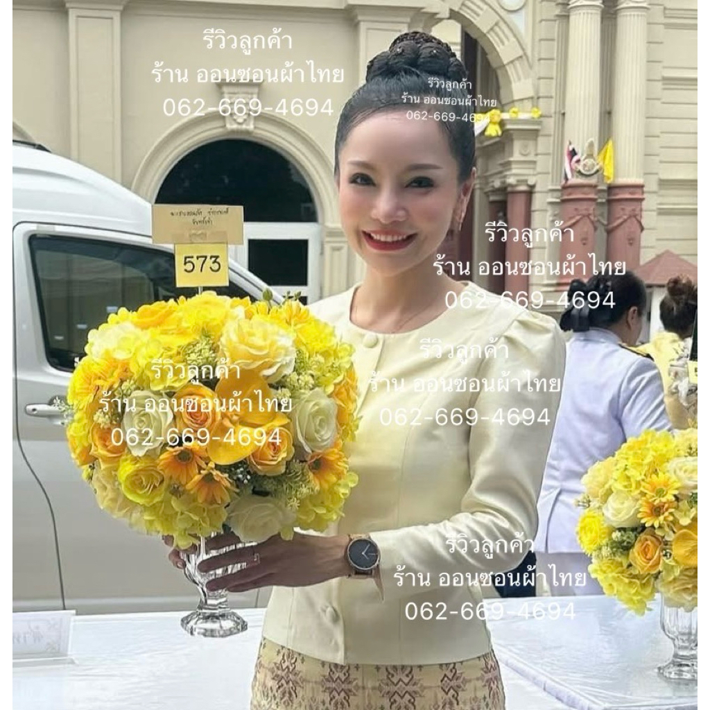 #งานตัดช่างไทย ขาวโอโม่​ ขาวงาช้างไทยเรือนต้นผ้าเปลือกไหม​รังขาว และผ้าไหมอินเดียงานอัดผ้ากาวทั้งผืน สวยมากคะ