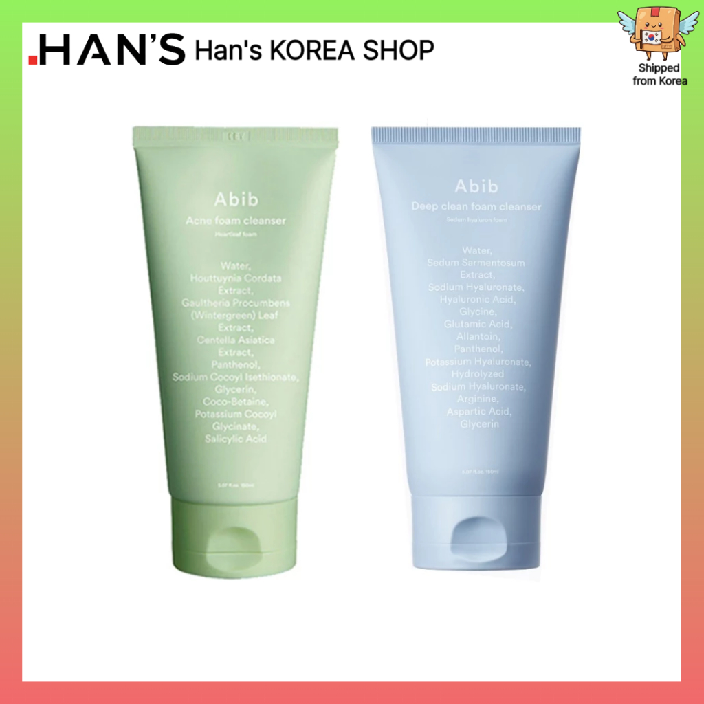 [Aib] Acne Foam Cleanser Heartleaf / Deep Clean Foam Cleanser Sedum Hyaluron Foam 150ml