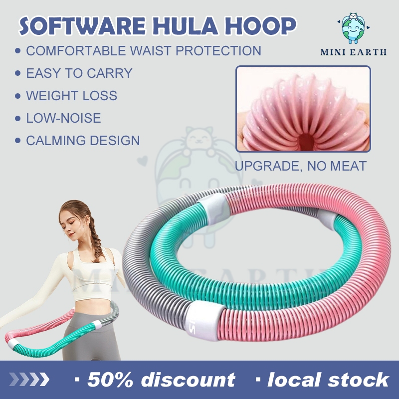 SG Soft Spring Hula Hoop เอวฝึกแหวนออกกําลังกายแบบพกพาสําหรับการลดน้ําหนักและการฝึกอบรม Core เอวบางท
