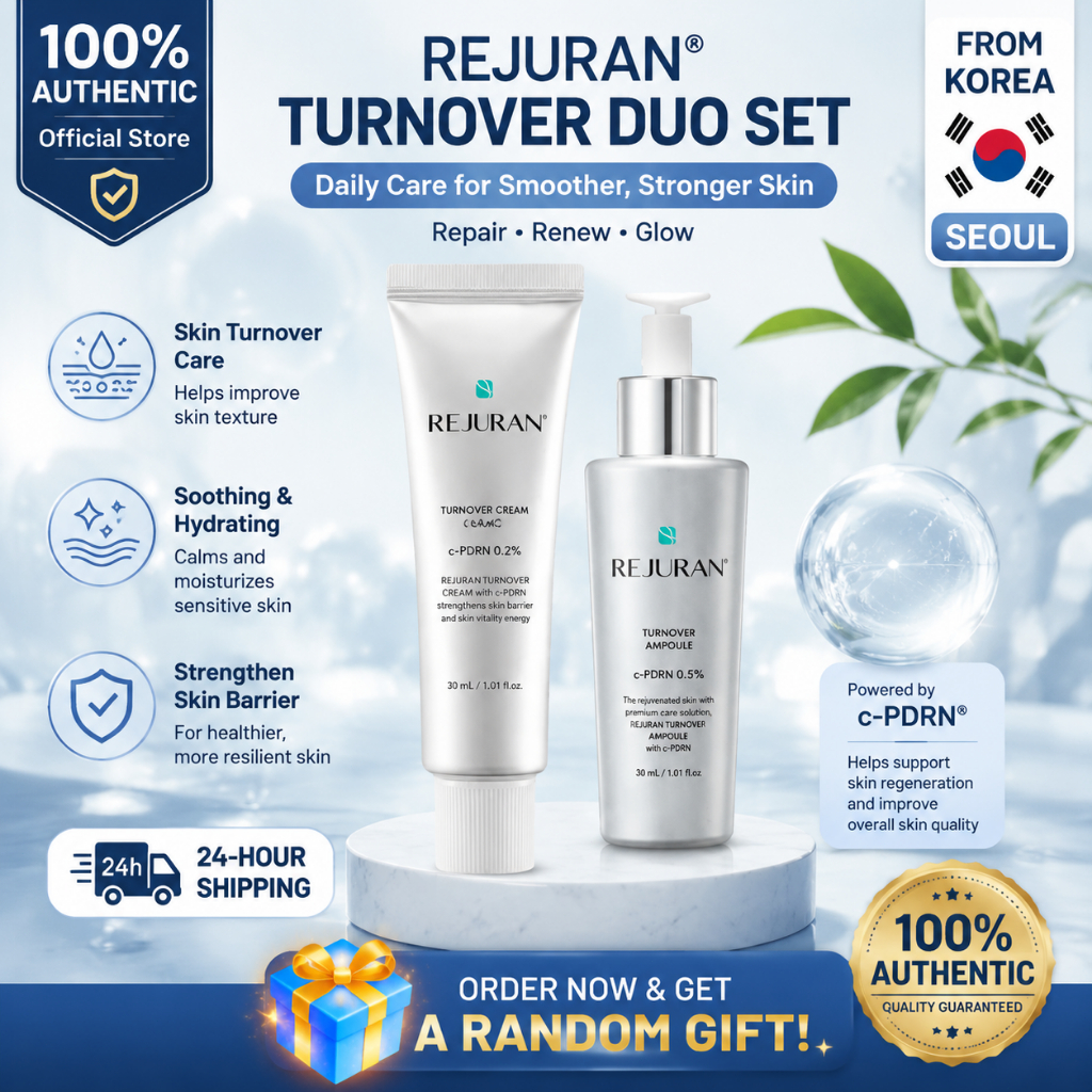 [REJURAN] Rejuvenation Duo Turnover Ampoule30ml /Turnover Cream Enhanced 50ml/ปรับปรุงความหมองคล้ํา เส้นเล็ก และรูขุมขนที่ขยายใหญ่ขึ้น