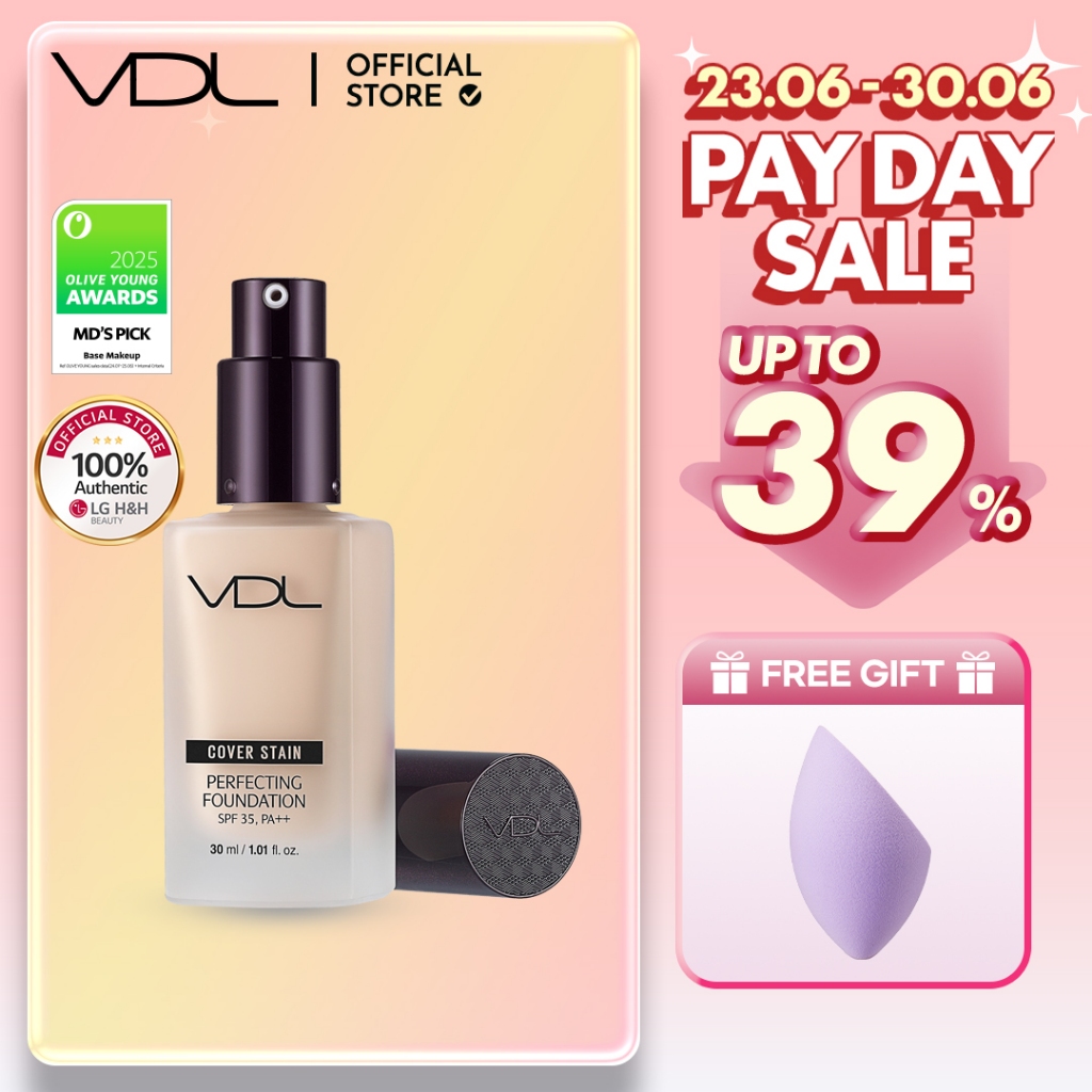 VDL Cover Stain Perfecting Foundation 30ml | Perfect Fit Longwear & Full Coverage