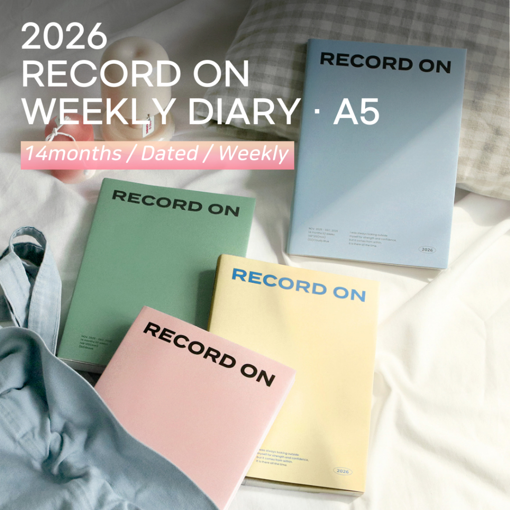 ICONIC 2026 บันทึกบนไดอารี่รายสัปดาห์ A5 Dated Planner Scheduler Bullet journal เกาหลี