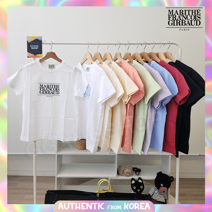 Marithe FRANCOIS GIRBAUD W CLASSIC LOGO เสื้อยืดแขนสั้นสําหรับผู้หญิง 12 สี ggf007