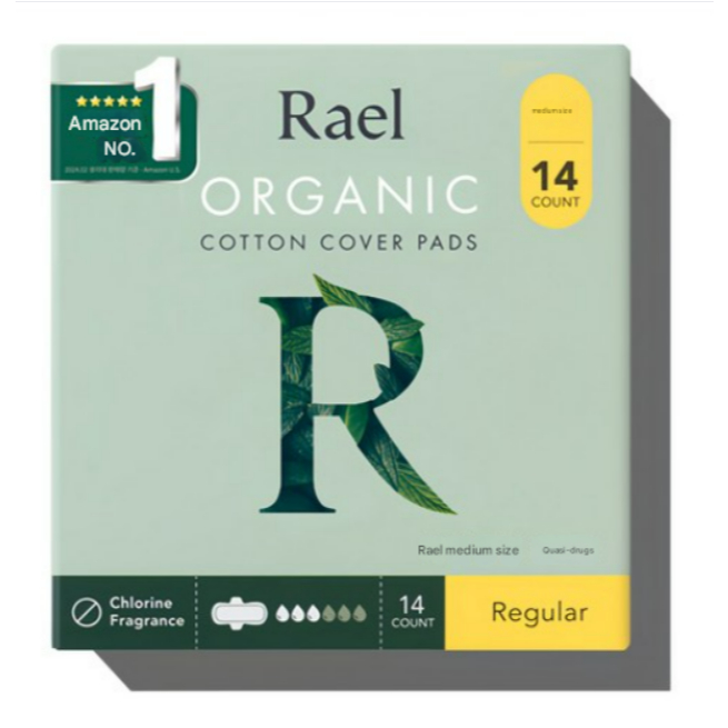 RAEL ผ้าอนามัยผ้าฝ้ายออร์แกนิกมีปีก (Regular)