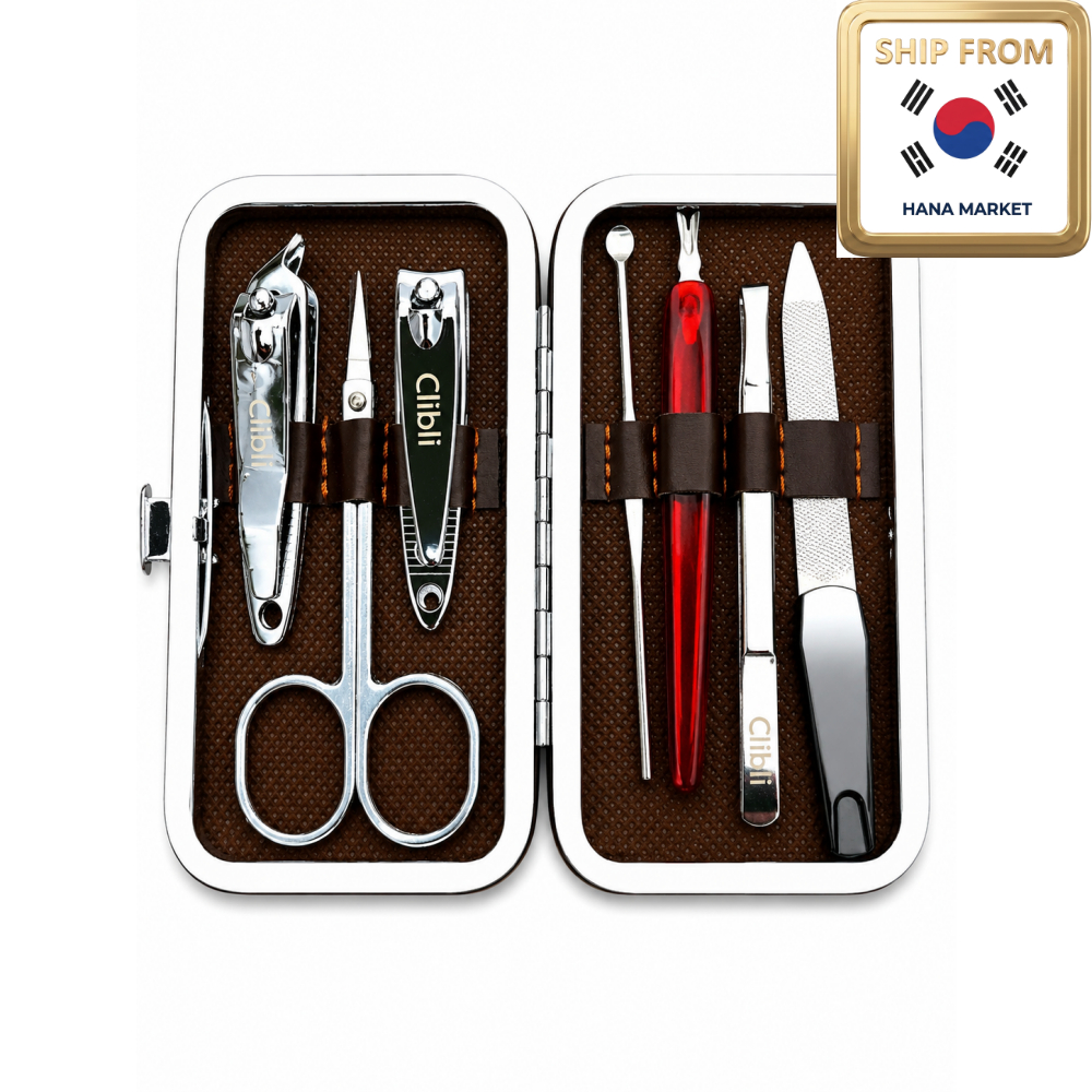 [สามเจ็ด777] กรรไกรตัดเล็บเล็บระดับพรีเมียม 6P ชุดชุดสแตนเลสกรูมมิ่ง Travel Essential K-เครื่องมือคว