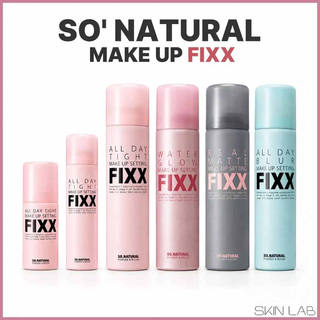 [SO' NATURAL] สเปรย์ล็อคเมคอัพ ติดทนนาน All Day Tight Make Up Setting Fixx 35ml / 75ml / 100ml / 250ml