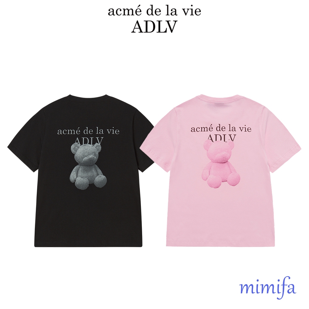 [acme de la vie ADLV] [STANDARD FIT]WOMAN FUZZY BEAR SHORT SLEEVE T-SHIRT