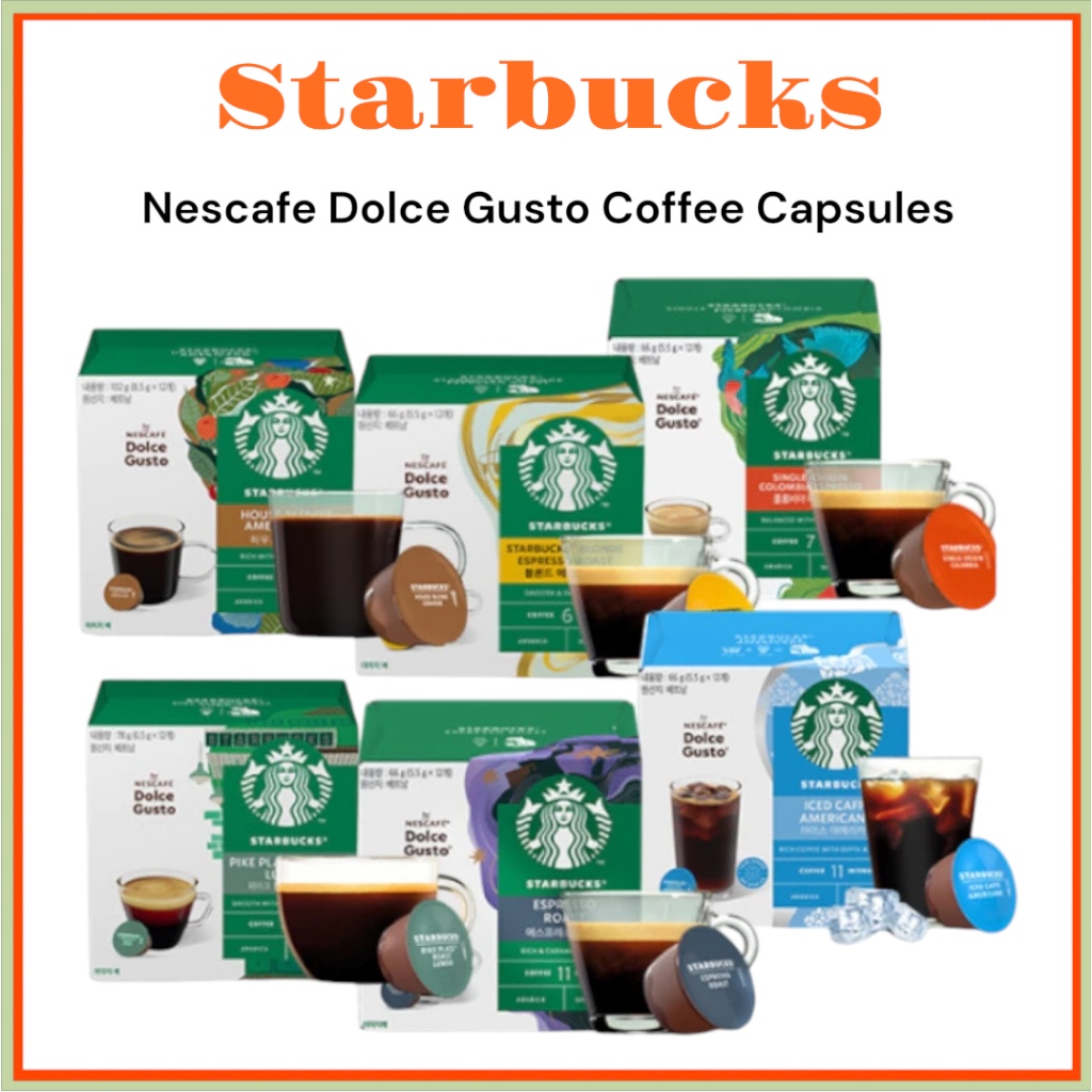 [Starbucks] by Nescafe Dolce Gusto Coffee Capsules – House Blend / Iced Americano / Pike Place / Esp