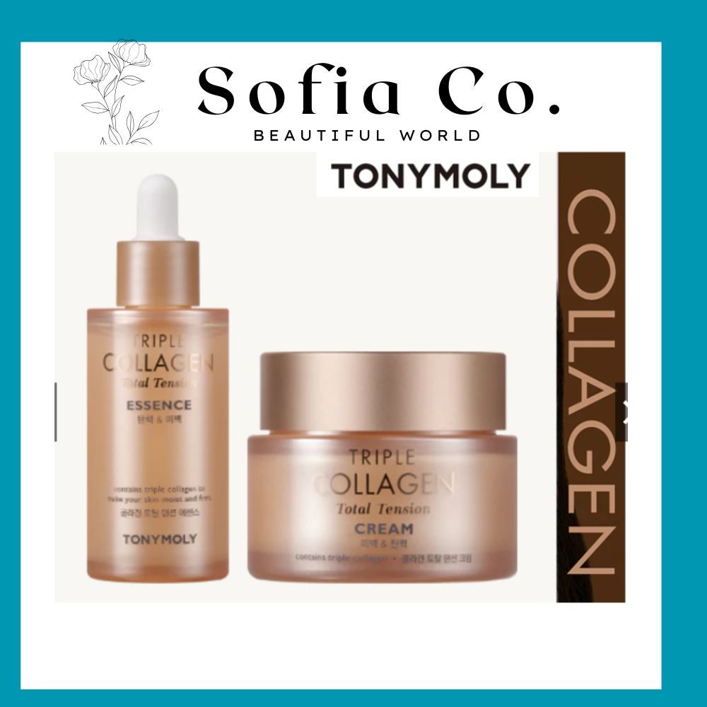 TONYMOLY] Triple Collagen Total Tension Essence50ml+ครีม 80ml
