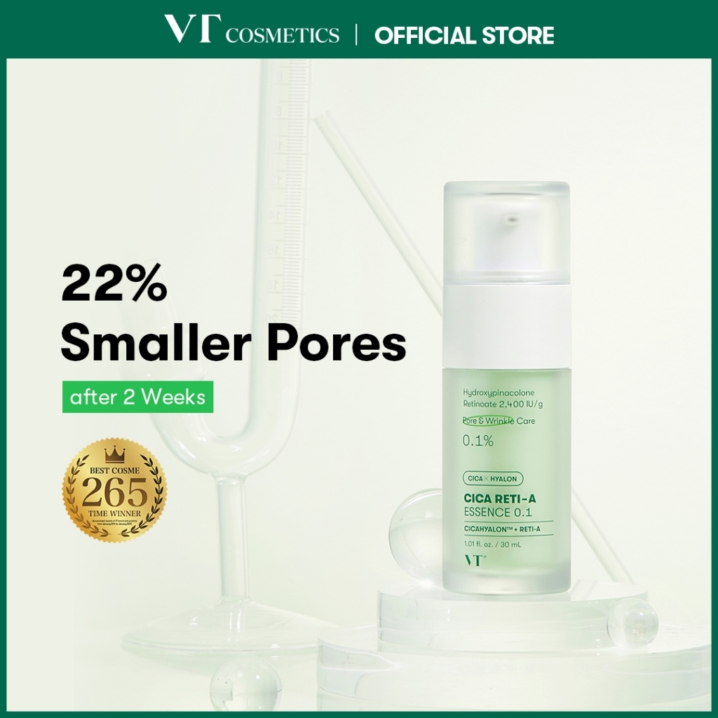 [VT Cosmetics] [SET] CICA Reti-A Essence 0.1/ CICA Reti-A Cream 0.05 / Reti-A Mask 30 แผ่น / Reti-A 