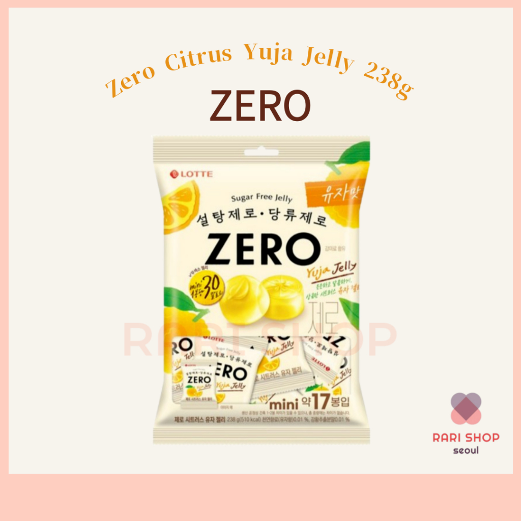 [Lotte] ZERO Citrus Yuja Jelly (238g) Korean Zero Jelly
