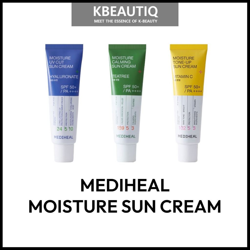 MEDIHEAL MOISTURE SUN CREAM 3 TYPES