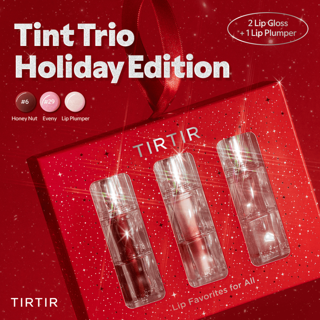 [TIRTIR] Lip Tint Trio Holiday Edition(2 Lip Gloss & 1 Lip Plumper) / ของขวัญที่สมบูรณ์แบบสําหรับวัน