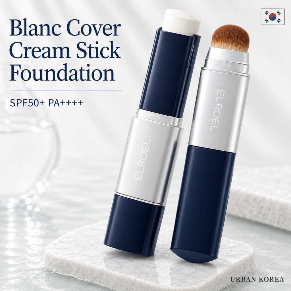 [ELROEL] Blanc Cover Cream Stick Foundation 13g Korean Stick Foundation Full Coverage Glow Makeup Ba