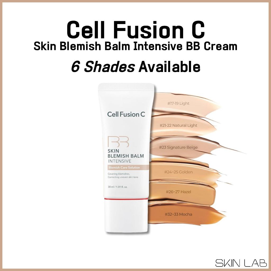 [Cell Fusion C] Skin Blemish Balm Intensive BB Cream SPF50+ PA++++ 30ml บีบีครีมเกาหลี 6 เฉดสี ปกปิดเรียบเนียน