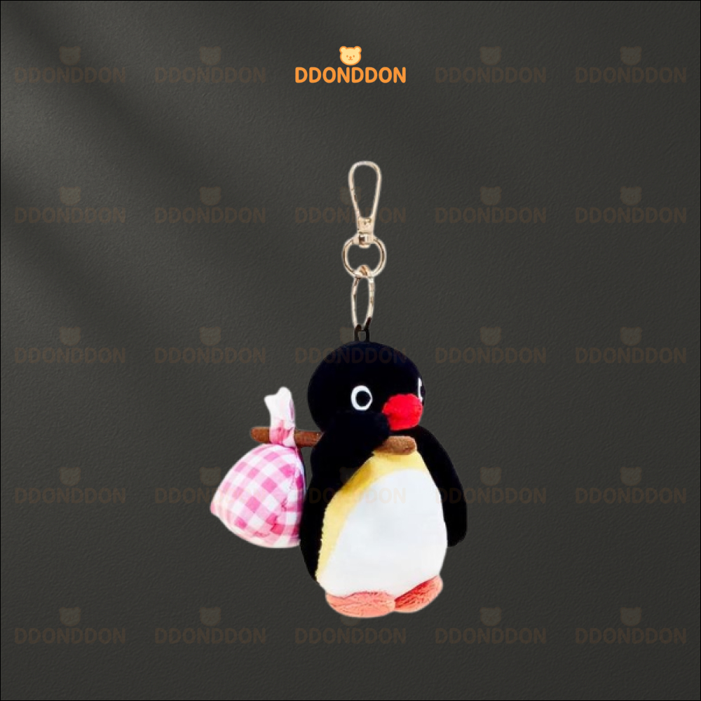 🇰🇷 พวงกุญแจผ้ากํามะหยี่ Pingu Pinga Peddler ของแท้เกาหลี 10 ซม