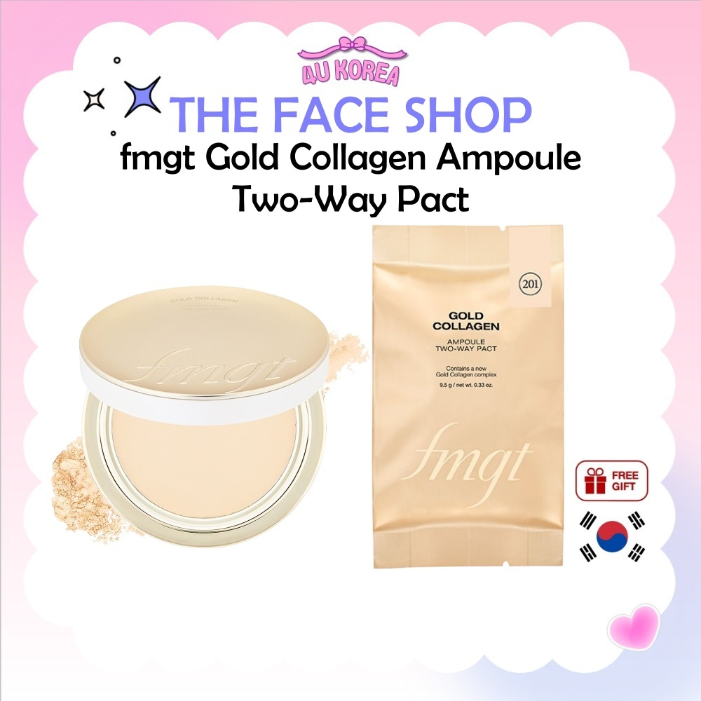 THE FACE SHOP FMGT Gold Collagen Ampoule Two-Way Pact 9.5g / K-BEAUTY