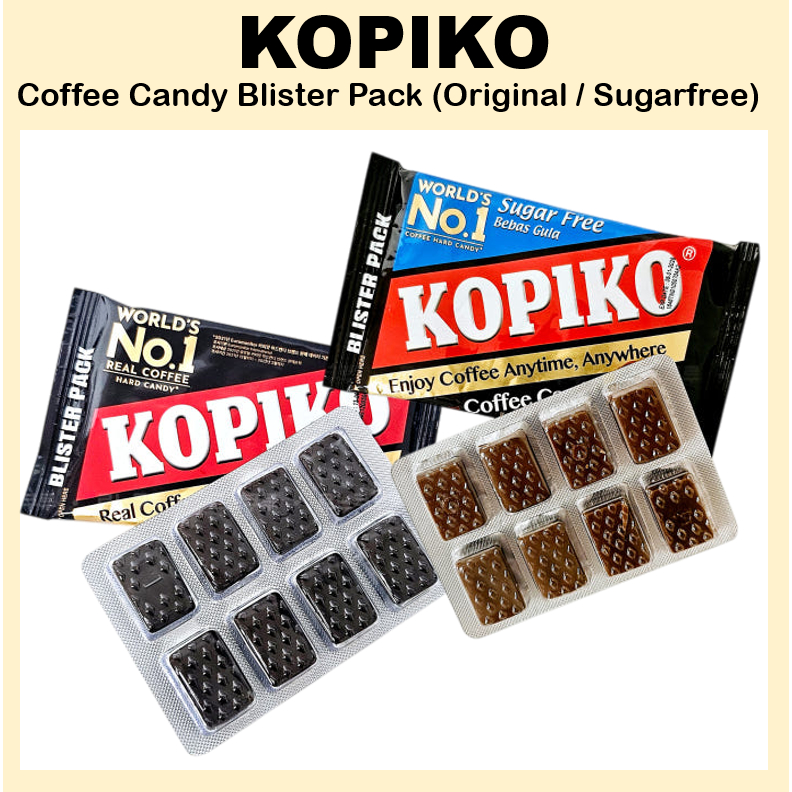 [KOPIKO] Coffee Candy 1 Blister Pack (8 ชิ้น) Original / SugarFree Kdrama Coffee Candy