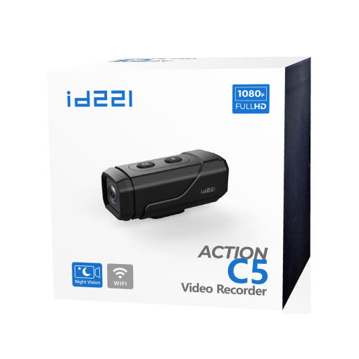SONY ID221 Action C5 กล้องแอ็คชั่นมอเตอร์ไซค์และจักรยาน Blackbox | การบันทึก 10H 30M | เซ็นเซอร์โซนี