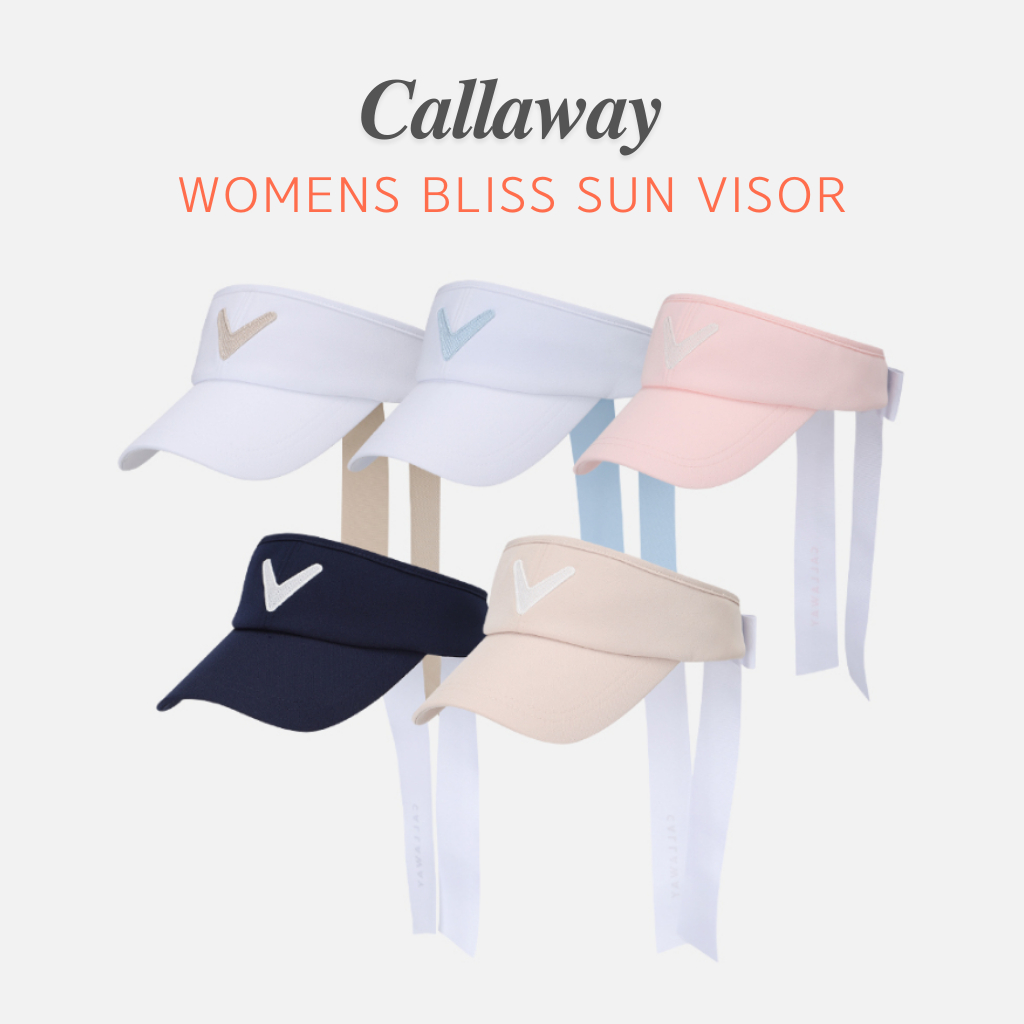 หมวกกอล์ฟ Visor ผู้หญิง Callaway ริบบิ้น | ดีไซน์หางม้า | ปรับขนาดได้ | น้ำหนักเบา