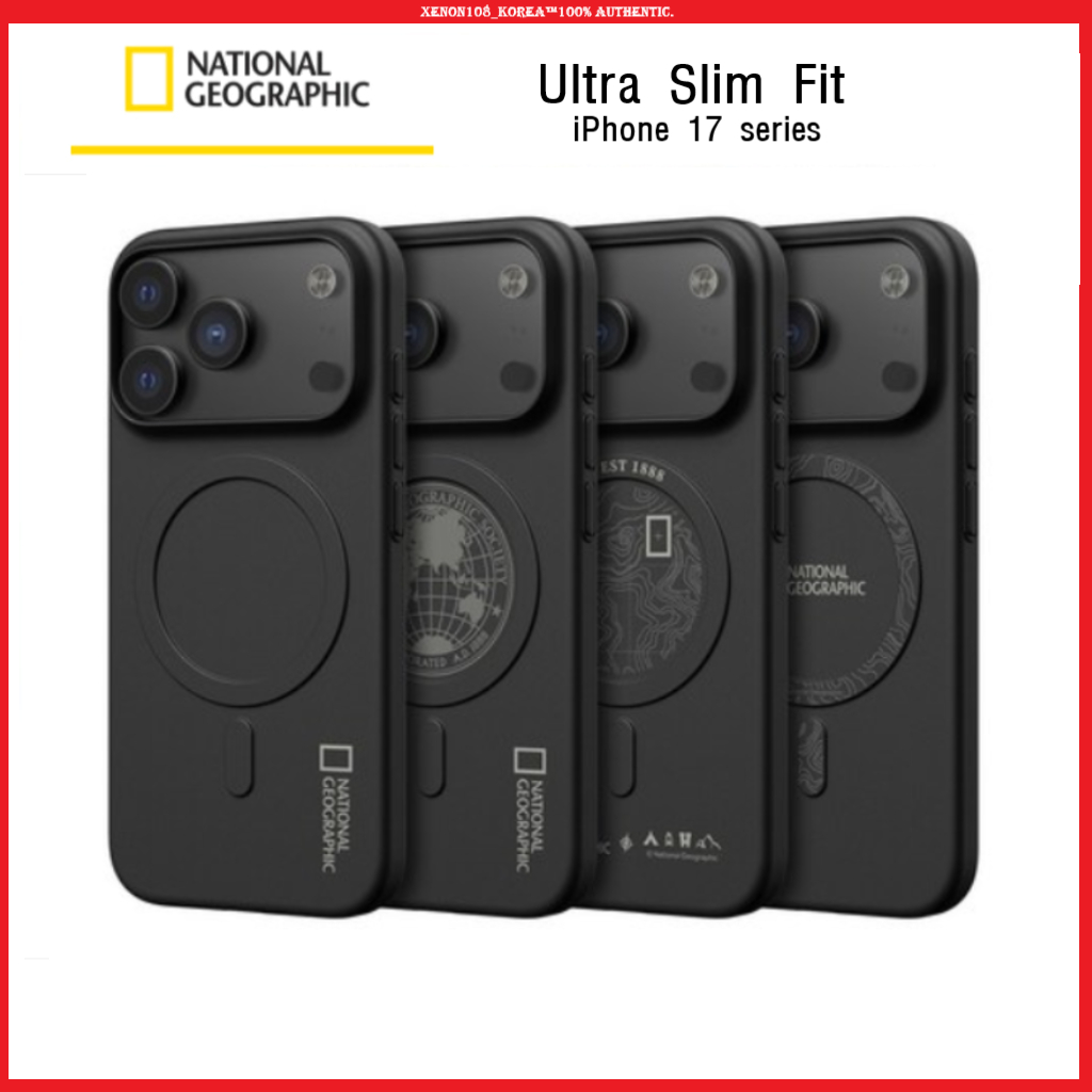 (National Geographic) MagFit Ultra Slim Fit Case สําหรับ iPhone 17 Series – ฝาครอบกันกระแทกและน้ําหนักเบาระดับพรีเมียม