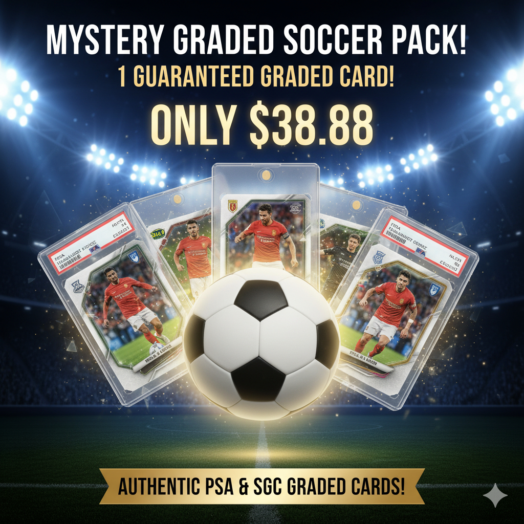 ️ MYSTERY GRADED SOCCER PACK - การ์ด PSA/SGC! เท่านั้น $38.88!