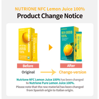 NUTRIONE NutrioneLife น้ำเลมอนออร์แกนิกแท้ 100% Organic Pure Lemon Juice (20g x 14 ซอง)