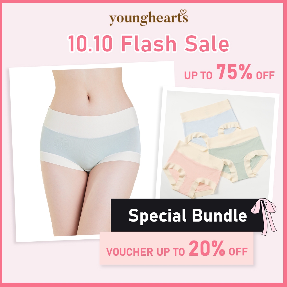 Young Hearts Comfy Cozy Club กางเกงชั้นในเอวกลาง Hipster Y27-000960*Clearance Oct