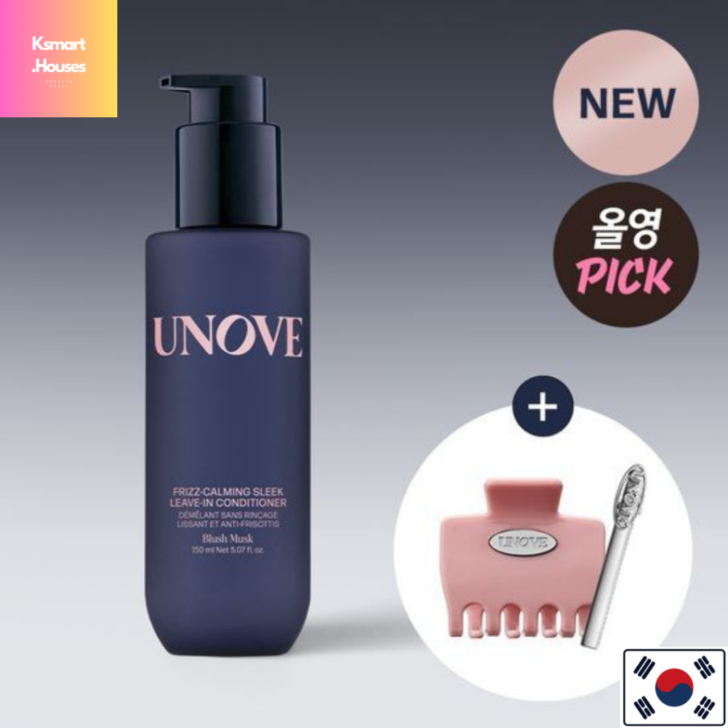 UNOVE Freeze Calming Slick Leave-In Conditioner 150ml + (Gift Unove Glow Heraclip + Silver Hairpin)