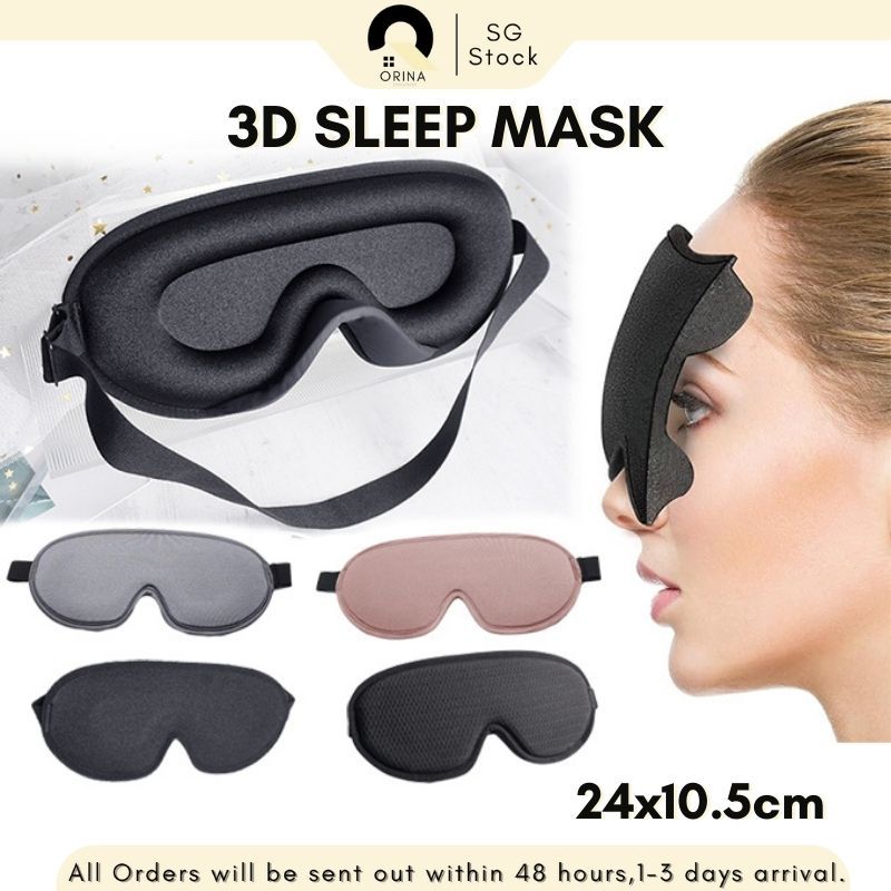 [SG] Eye Mask Sleeping Mask 3D Sleep Eye Mask Travel Eye Mask Blindfold for Sleep Memory Foam Office