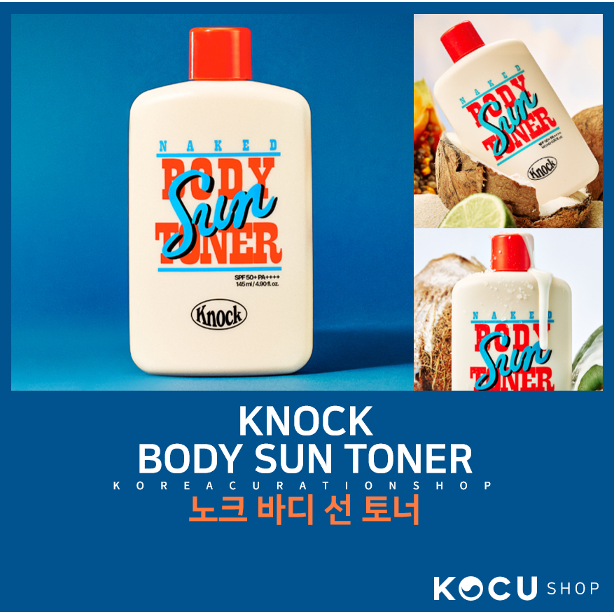 Knock Body Sun Toner 145ml SPF50+ PA++++ | กันแดดสำหรับผิวกาย | โทนเนอร์กันแดด | บำรุงผิวพร้อมปกป้องแสงแดด | กลิ่น Sea Salt
