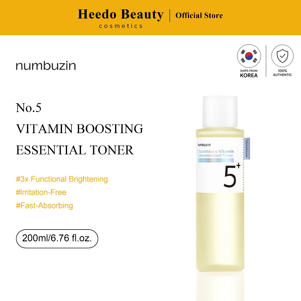 [Numbuzin] No.5+ Vitamin Boosting Essential Toner 200ml