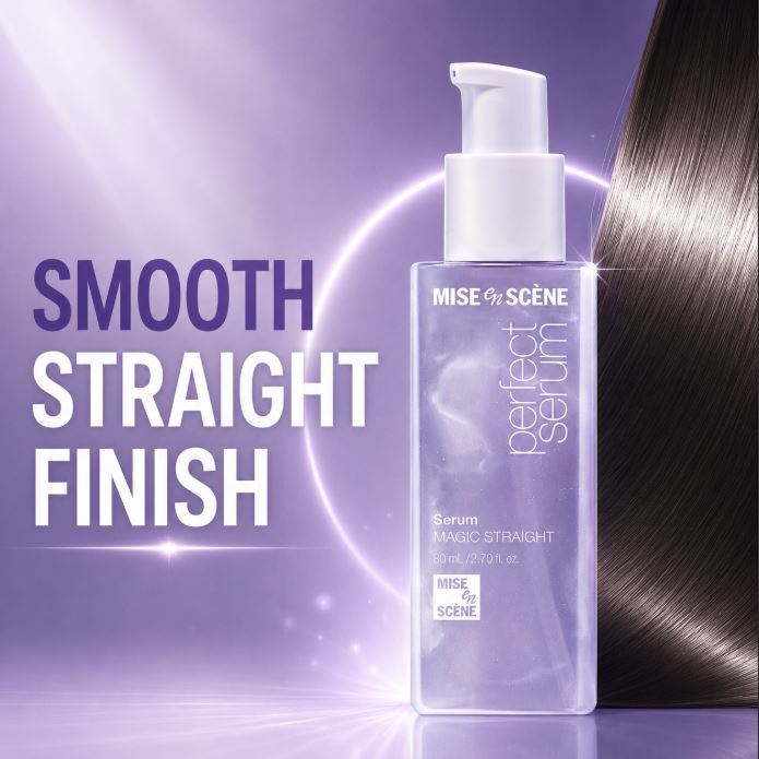 MISE EN SCENE MISE EN SCENEPerfect Magic Straight Hair Serum 80ml Smooth Shine Hair Oil สําหรับผมชี้