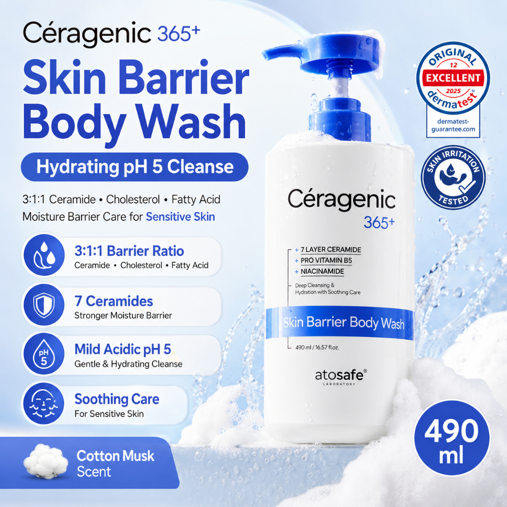 Atosafe Ceragenic 365+ Skin Barrier Body Wash 490m