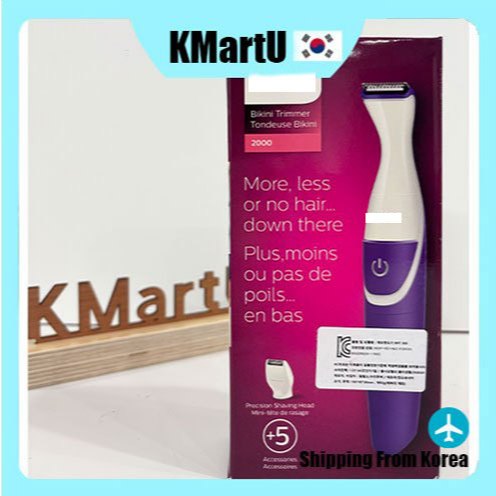 BRT383 / Bikini Genie Bikini Trimmer ที่กันจอนไร้สายสําหรับ Bikini Line เปียกและแห้ง พร้อมแบตเตอรี่ 