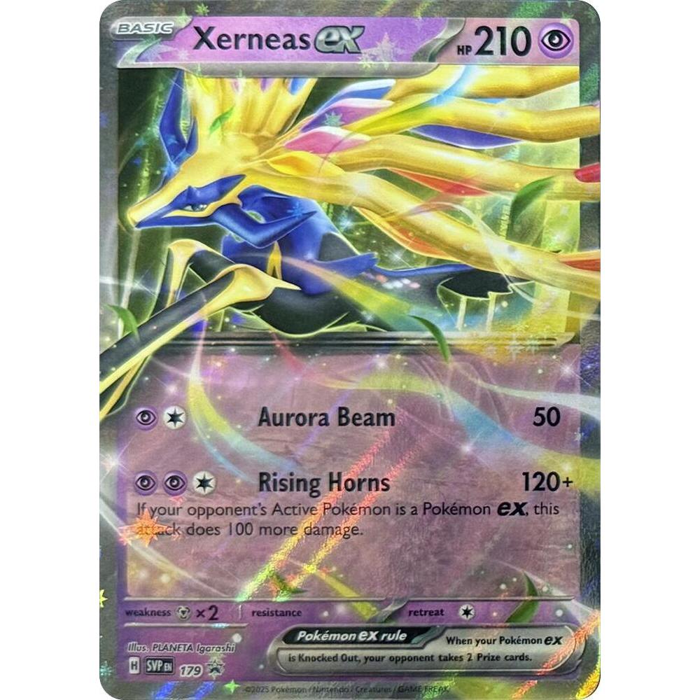 การ์ดโปเกมอนภาษาอังกฤษ Xerneas ex - 179 - SV: การ์ด Scarlet & Violet